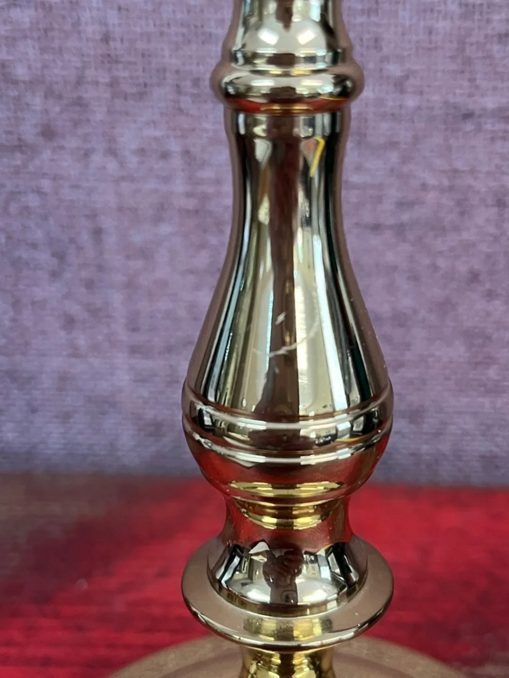 Baldwin Solid Brass Candlestick Holder - Gold 7in tall